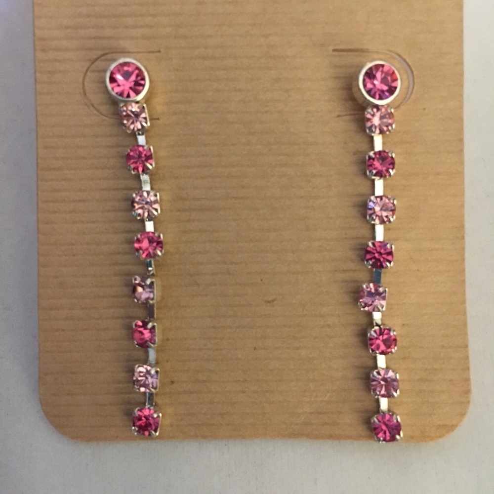 💓 Pink Rhinestone Earrings 💓